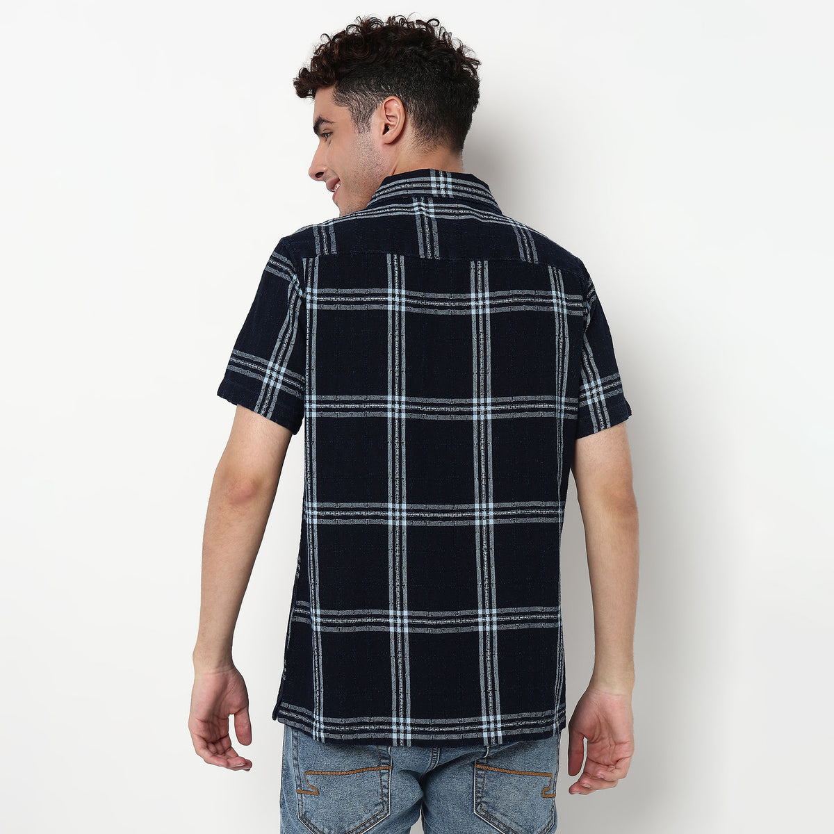 Checkered Cotton Fabric Shirt