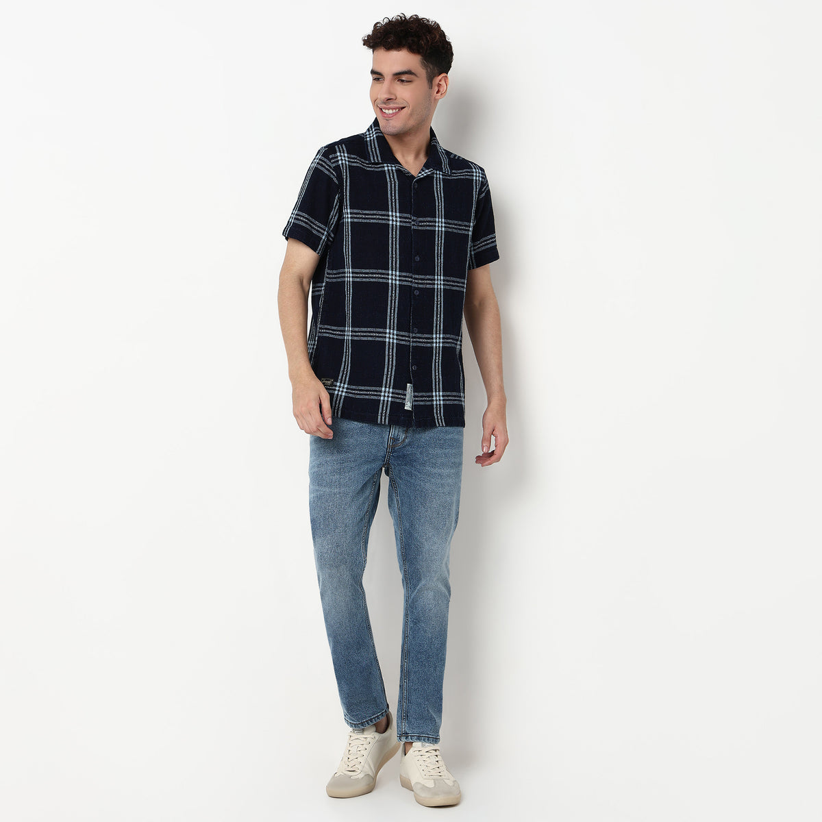 Checkered Cotton Fabric Shirt