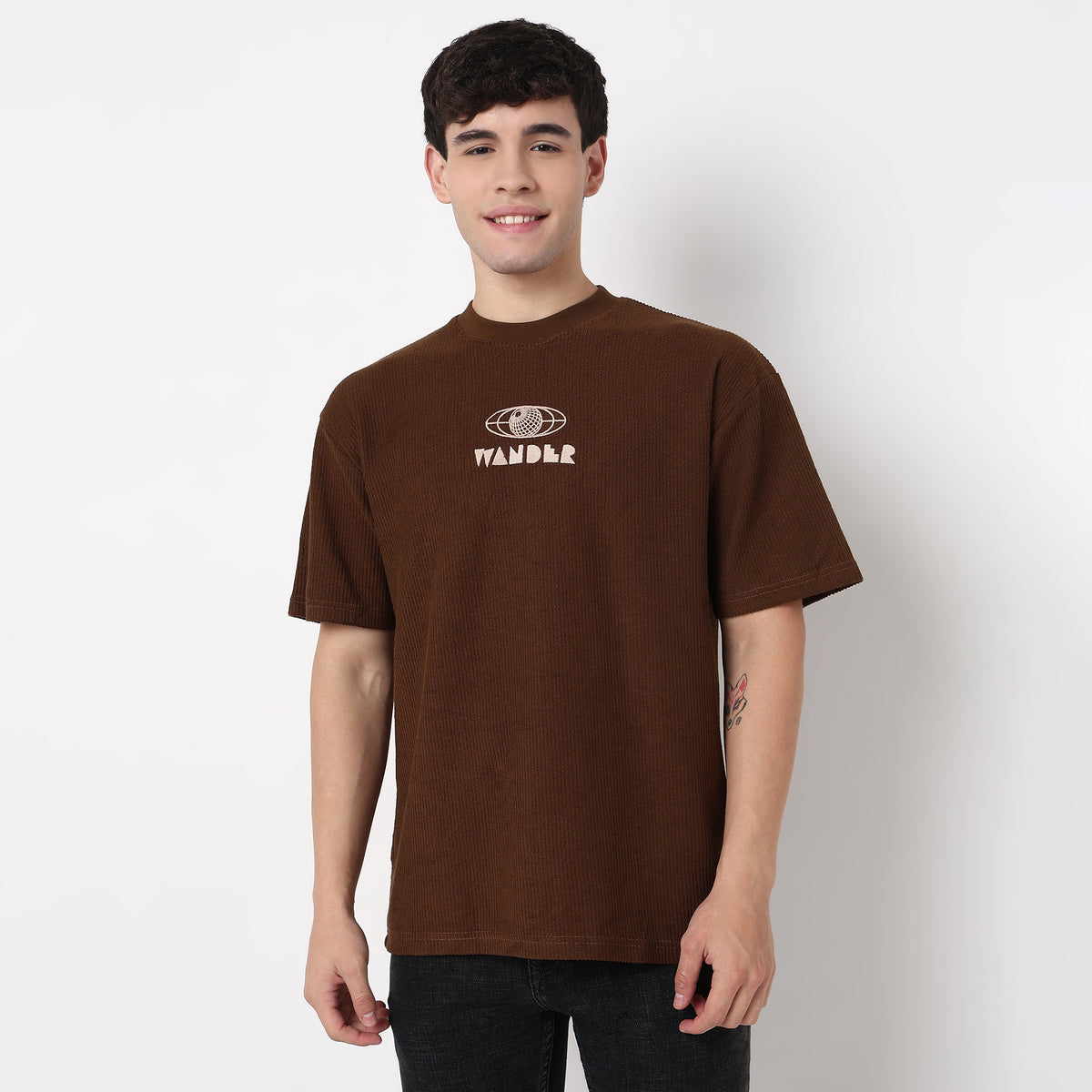 Order Now Men Solid Crew Neck Oversize Casual Wear Ranger Crew Tee by Style Union
