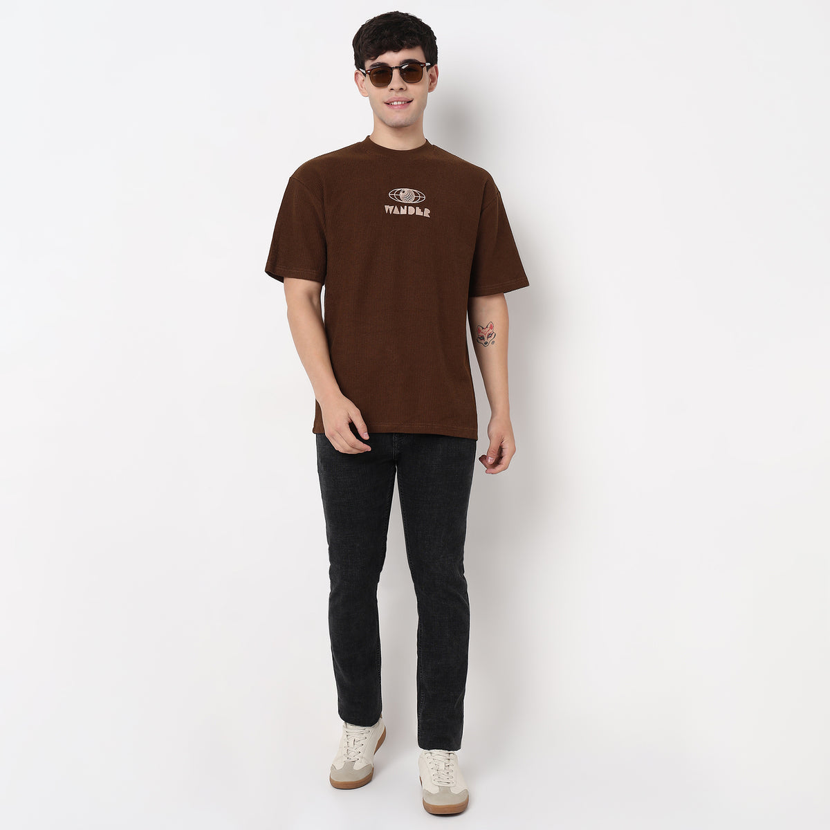 Order Now Men Solid Crew Neck Oversize Casual Wear Ranger Crew Tee by Style Union