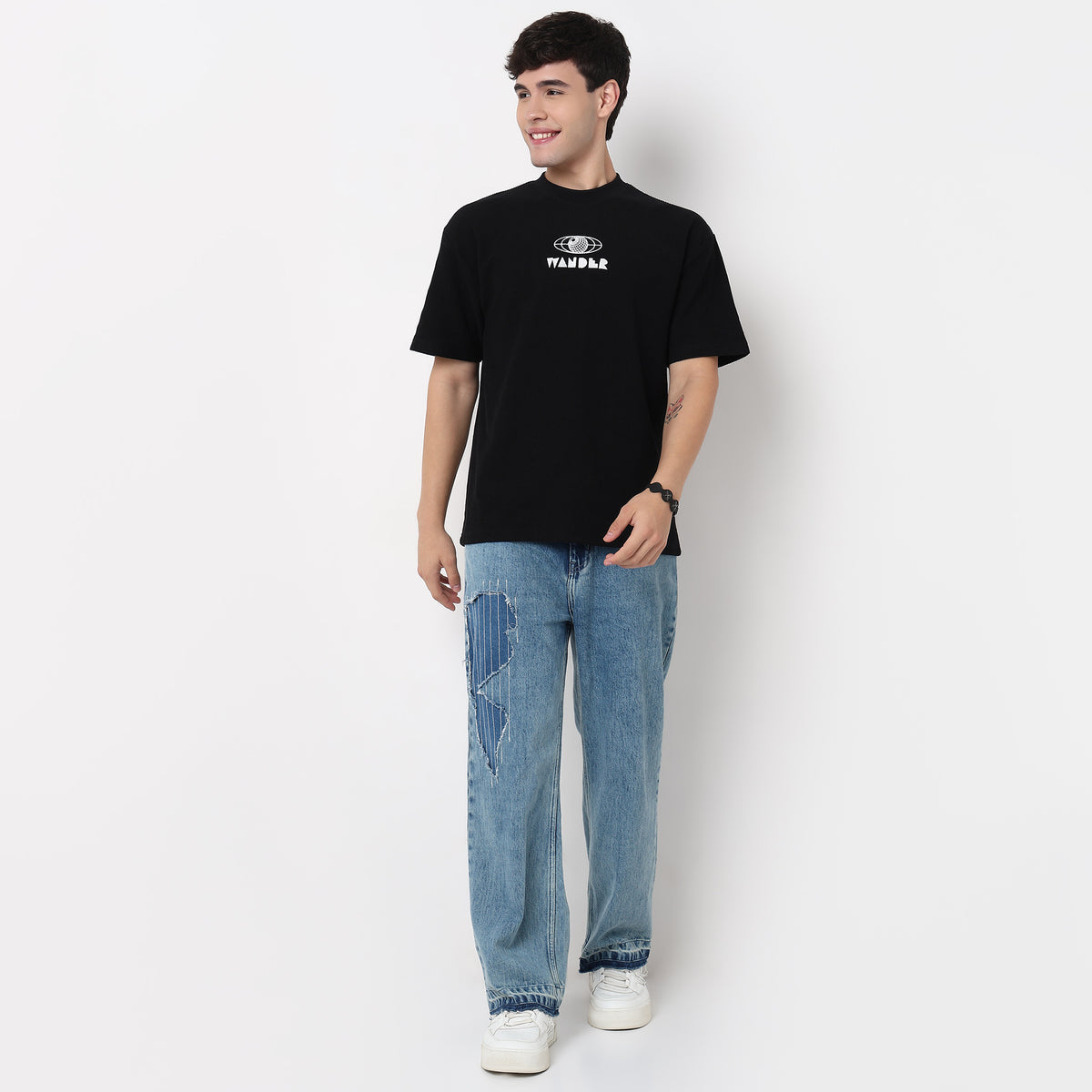 Order Now Men Solid Crew Neck Oversize Casual Wear Ranger Crew Tee by Style Union