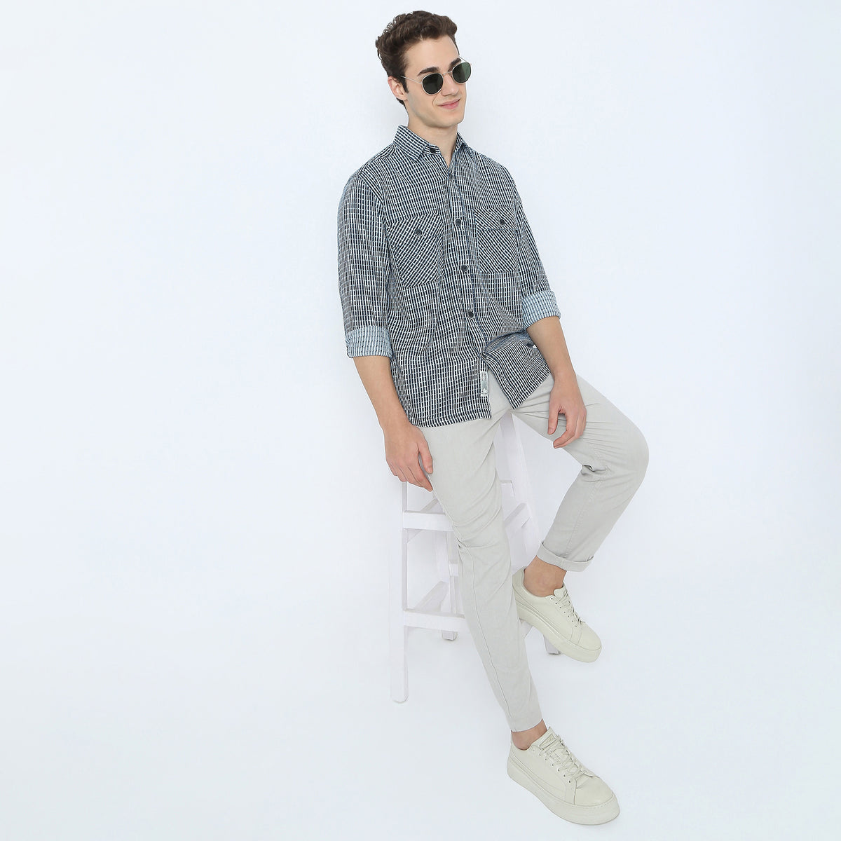 Checkered Outdoorist Cruiser Shacket Casual Shirt
