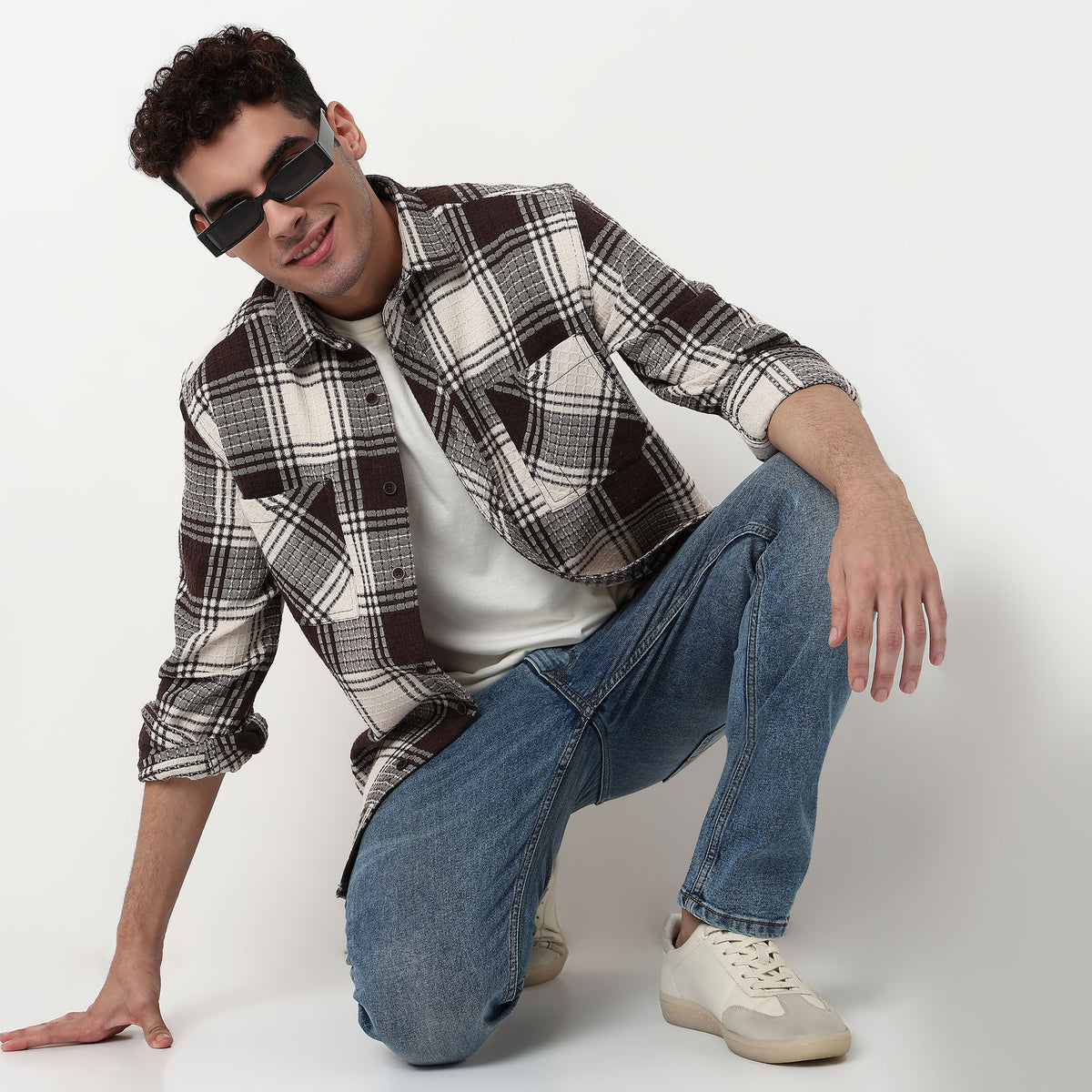 Checkered Cotton Fabric Shirt