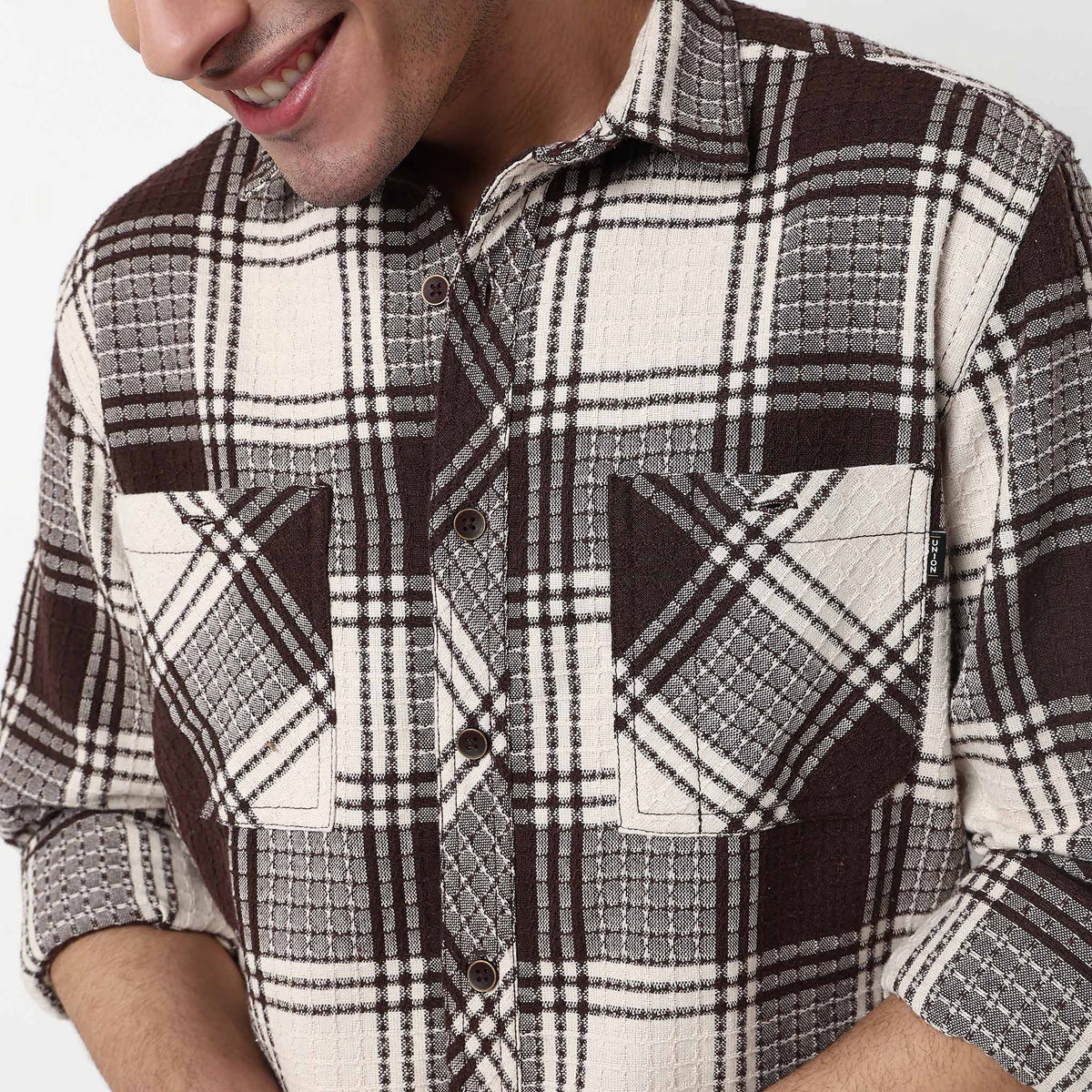 Checkered Cotton Fabric Shirt