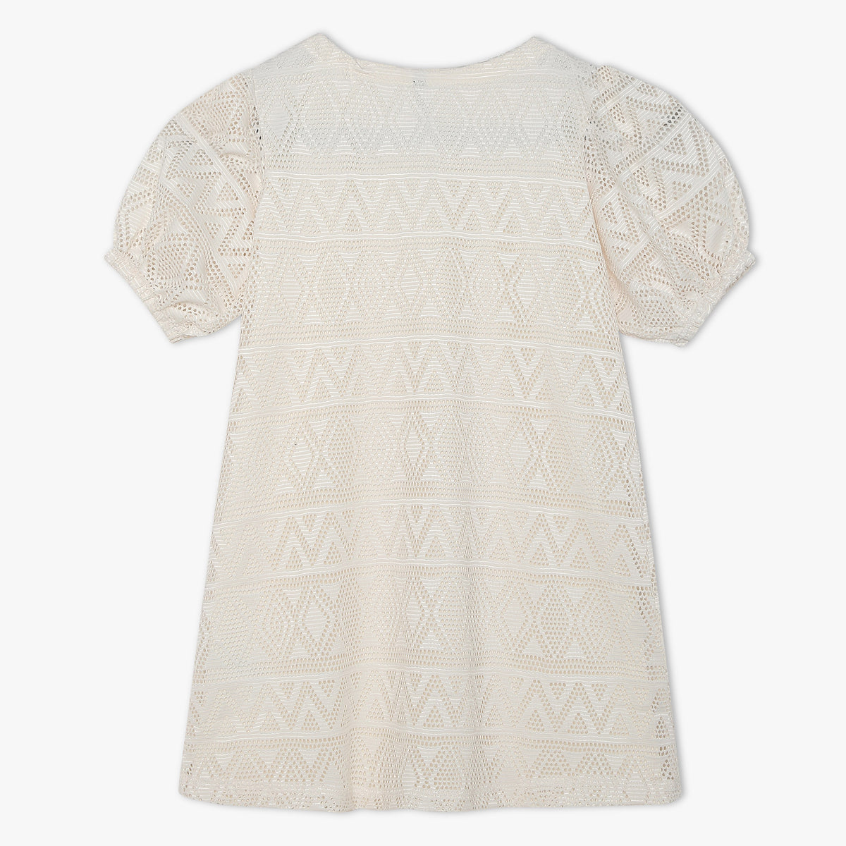 Girls Regular Fit Solid Round Neck Dress