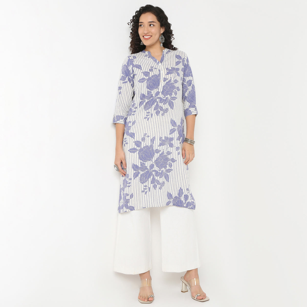 Half Placket Kurta-Rayon