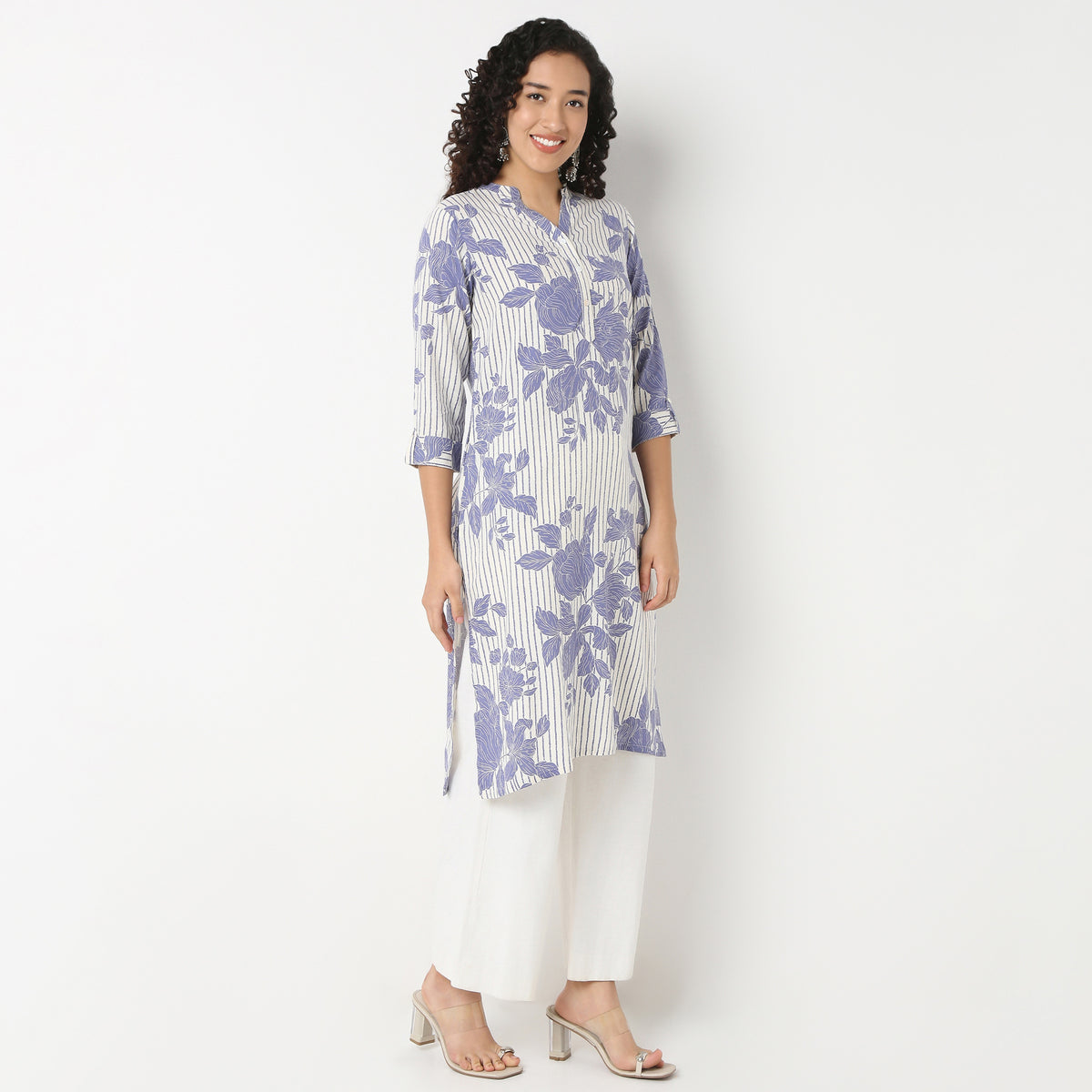 Half Placket Kurta-Rayon