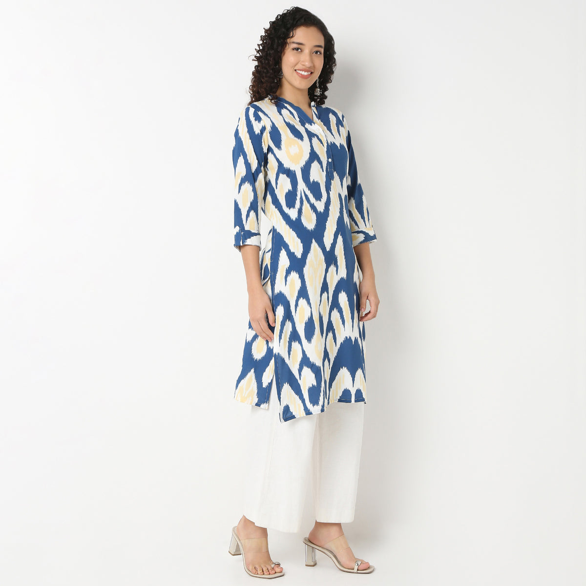 Half Placket Kurta-Rayon