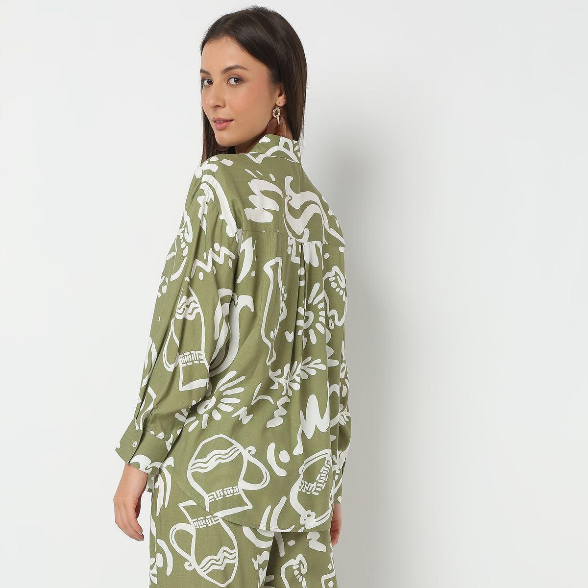 Camp Collar Full Sleeve Printed Shirt