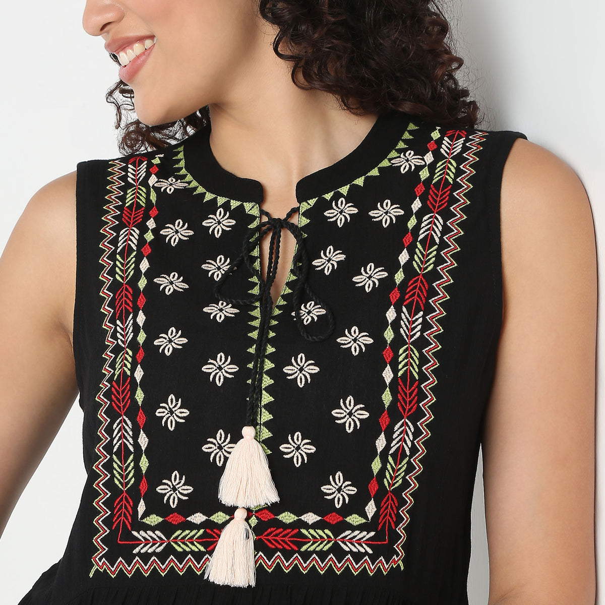 Yoke Embroidered Tunic