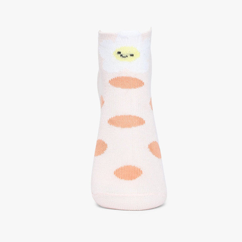 Girls Ankle Length Printed Socks (Pack of 2)