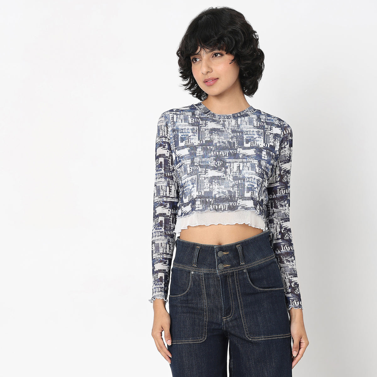 Regular Fit Printed Top