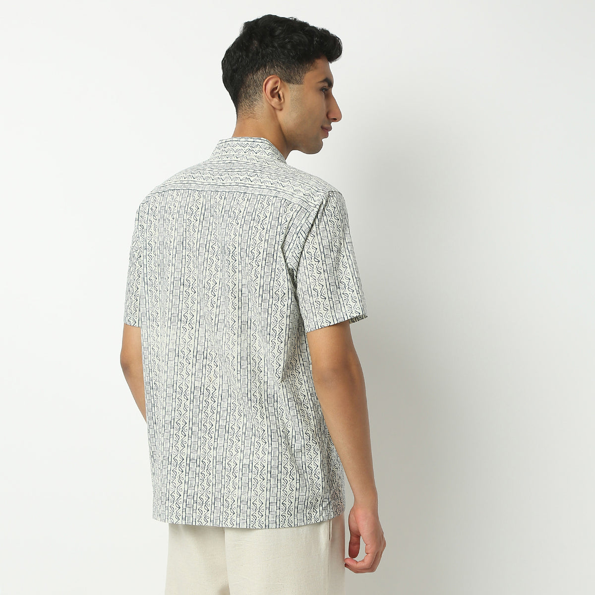 Regular Fit Printed Shirt Collar Shirt