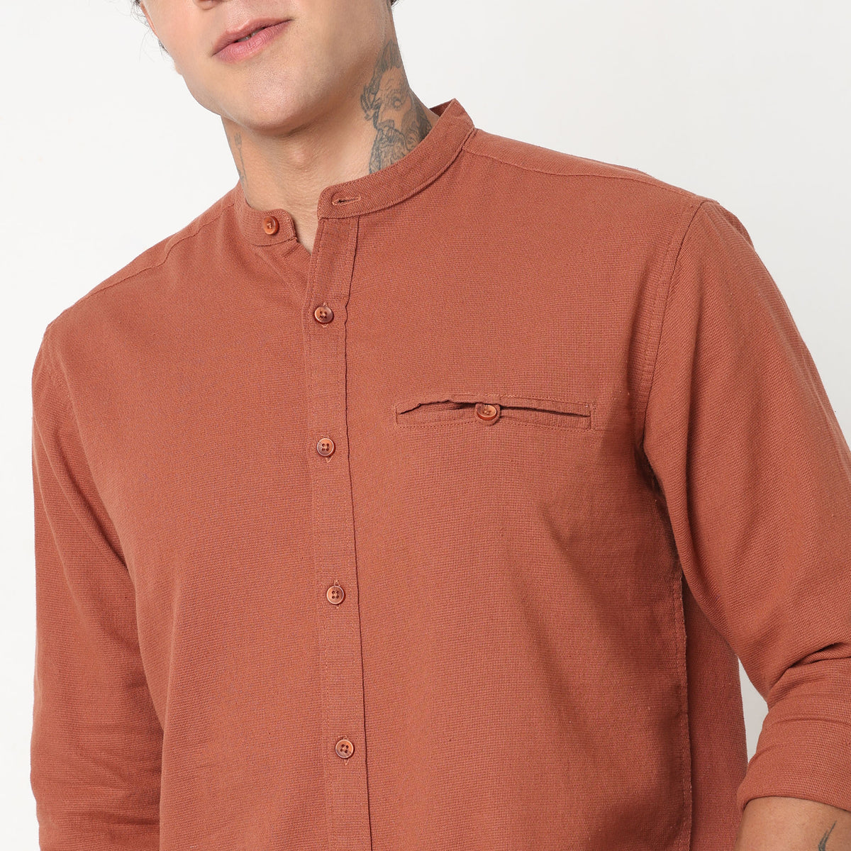 Regular Fit Solid Shirt