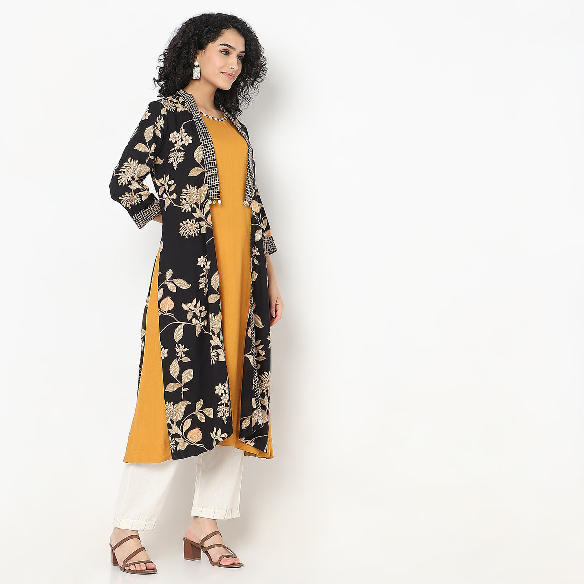 Flare Fit Printed Kurta