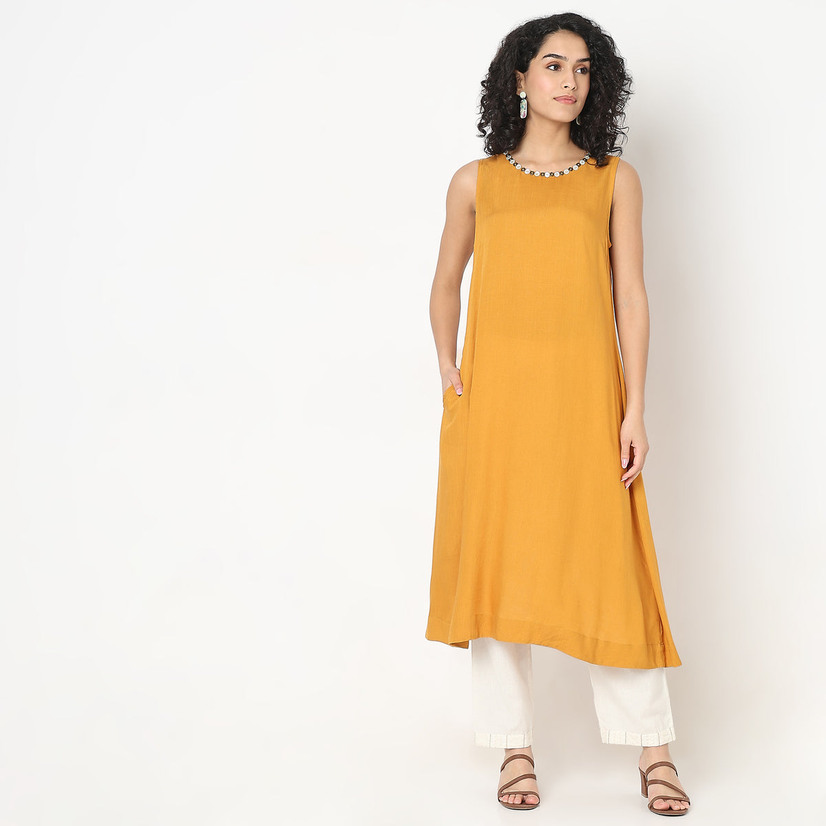 Flare Fit Printed Kurta