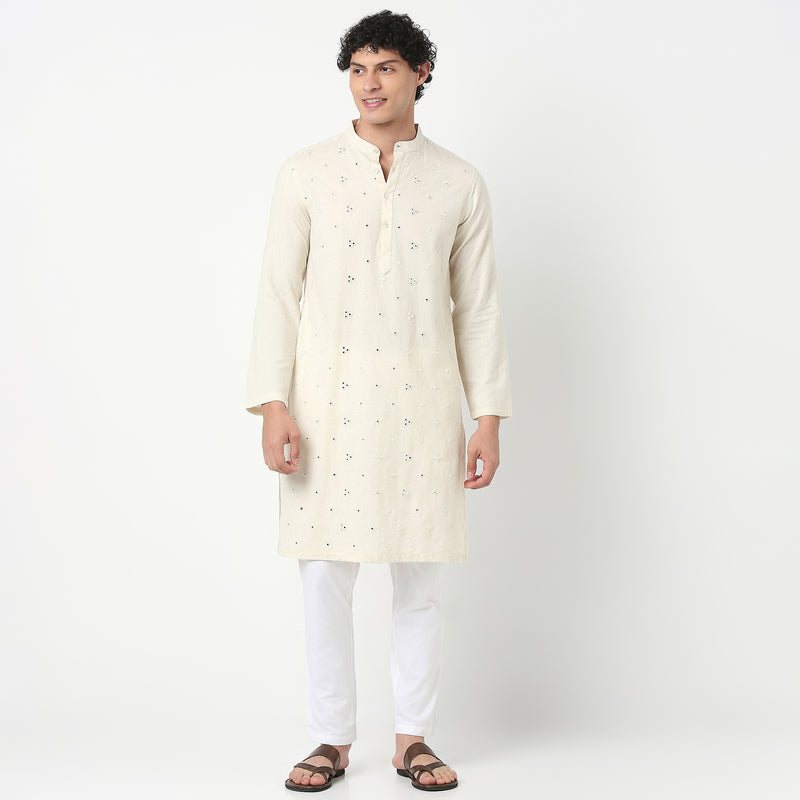 Mirror Long Embroidered Kurta