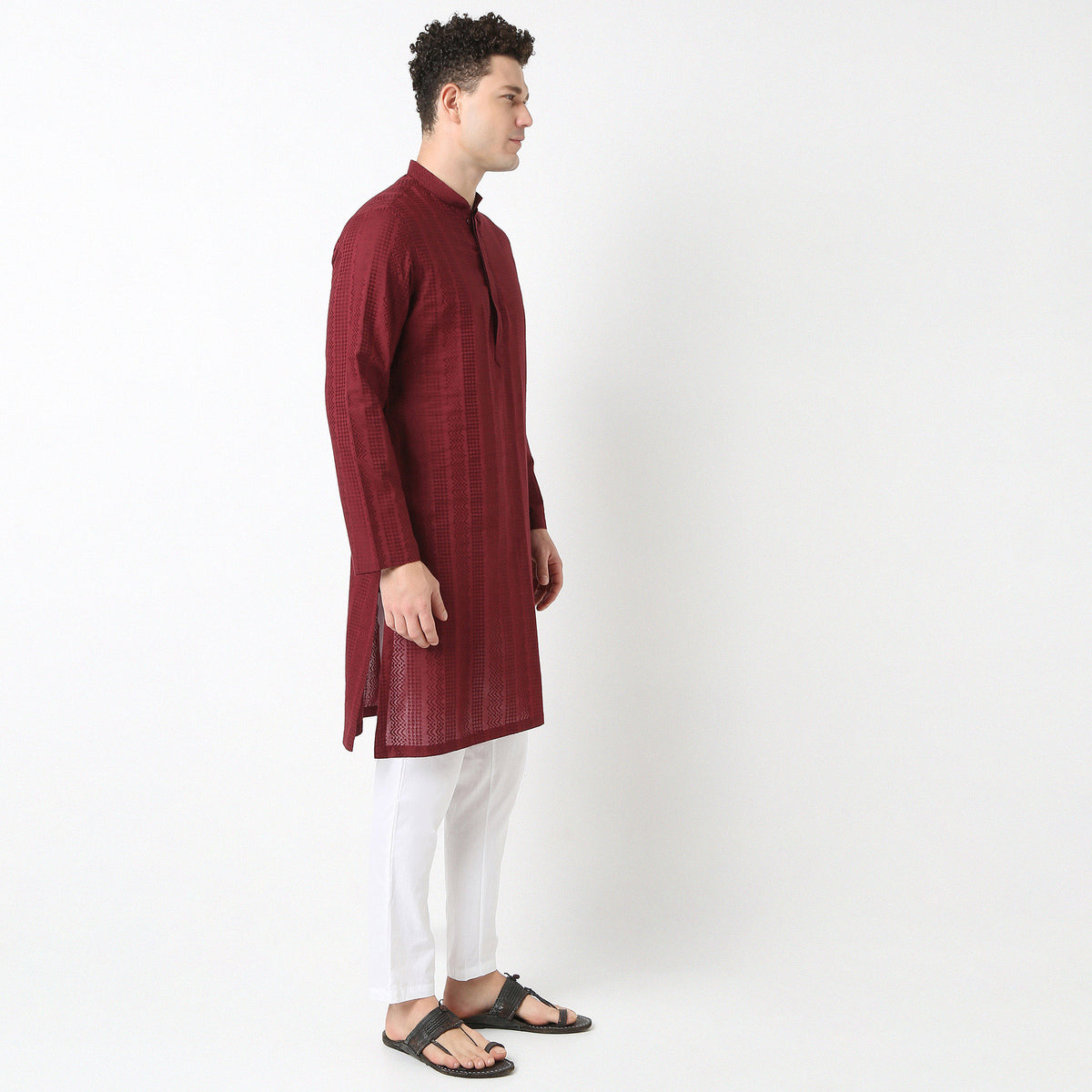 Straighht Fit Lapet Long Kurta