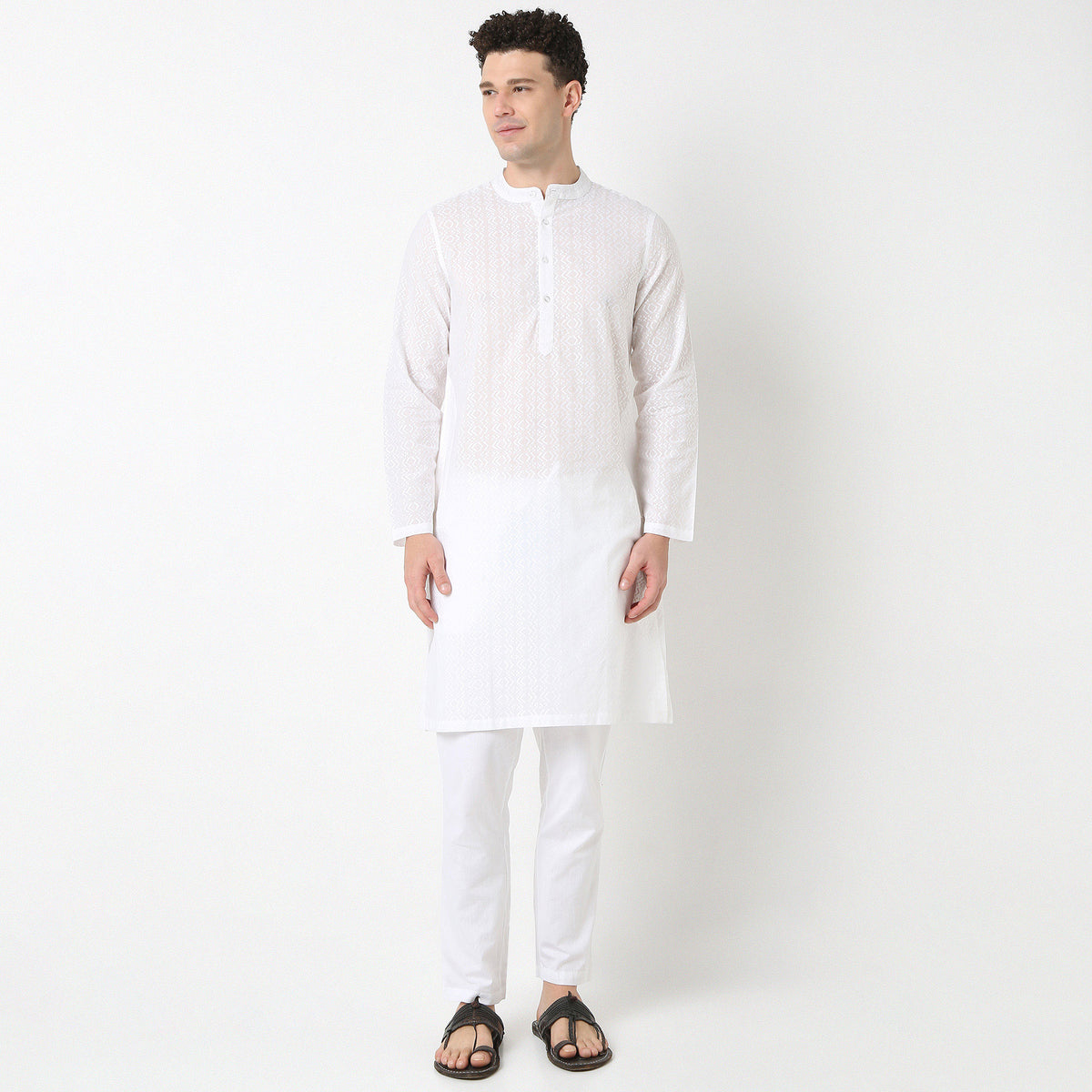 Straight Fit Lapet Long Kurta