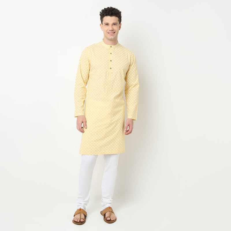 Straight Fit Printed Long Kurta