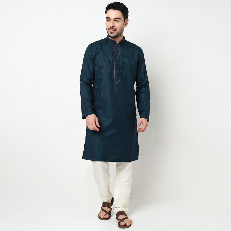 Dobby Jacquard Long Kurta