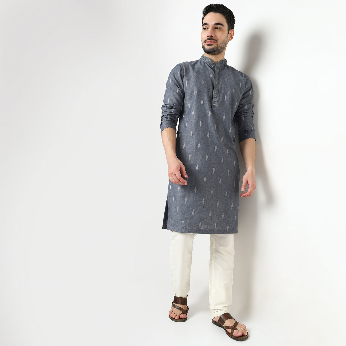 Dobby Jacquard Long Kurta