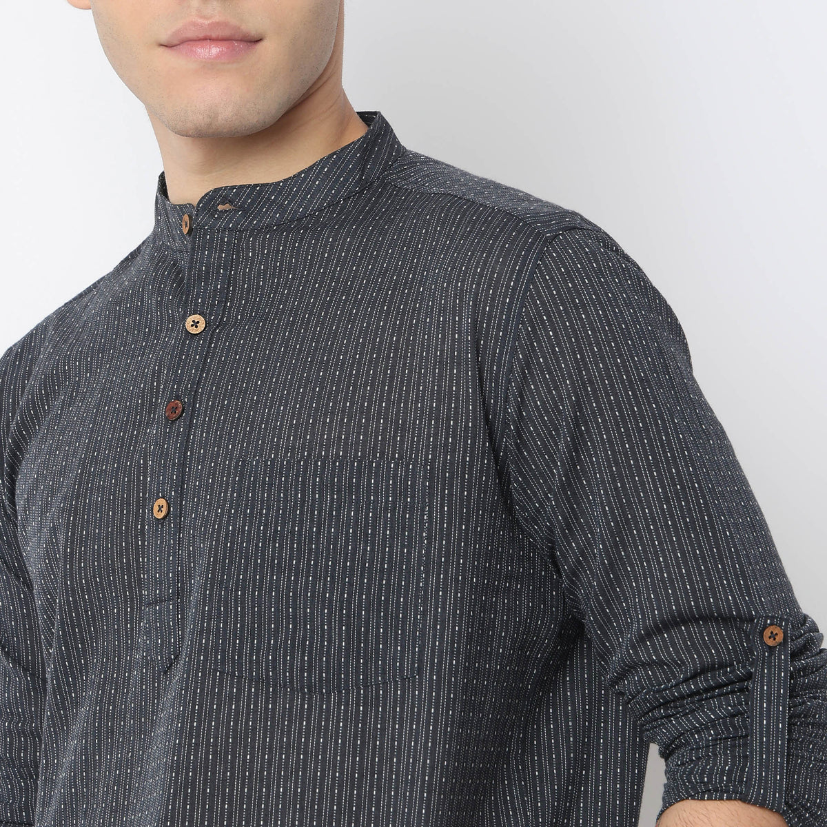 Structured Cotton Short Kurta
