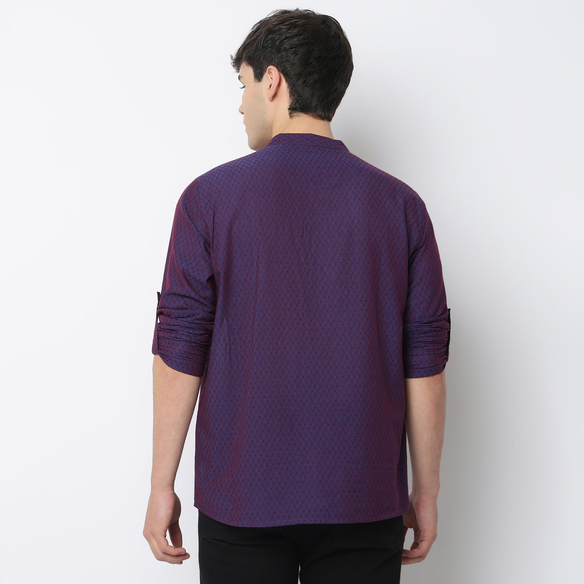 Jacquard Cotton Short Kurta