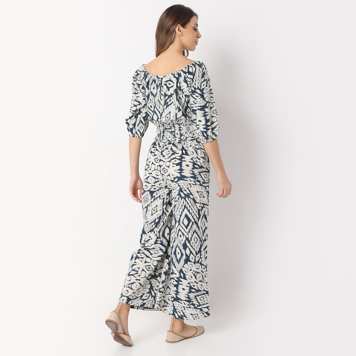 Printed Ankle Length Flared High-Rise Culottes