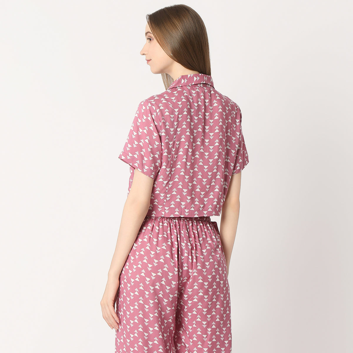 Regular Fit Printed Crop Length Top Top