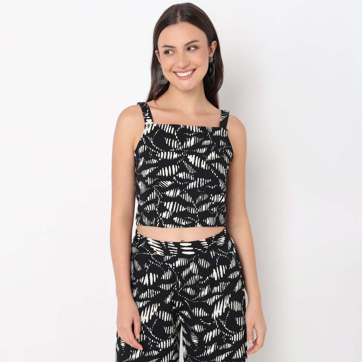 Square Neck Slim Fit Crop Top