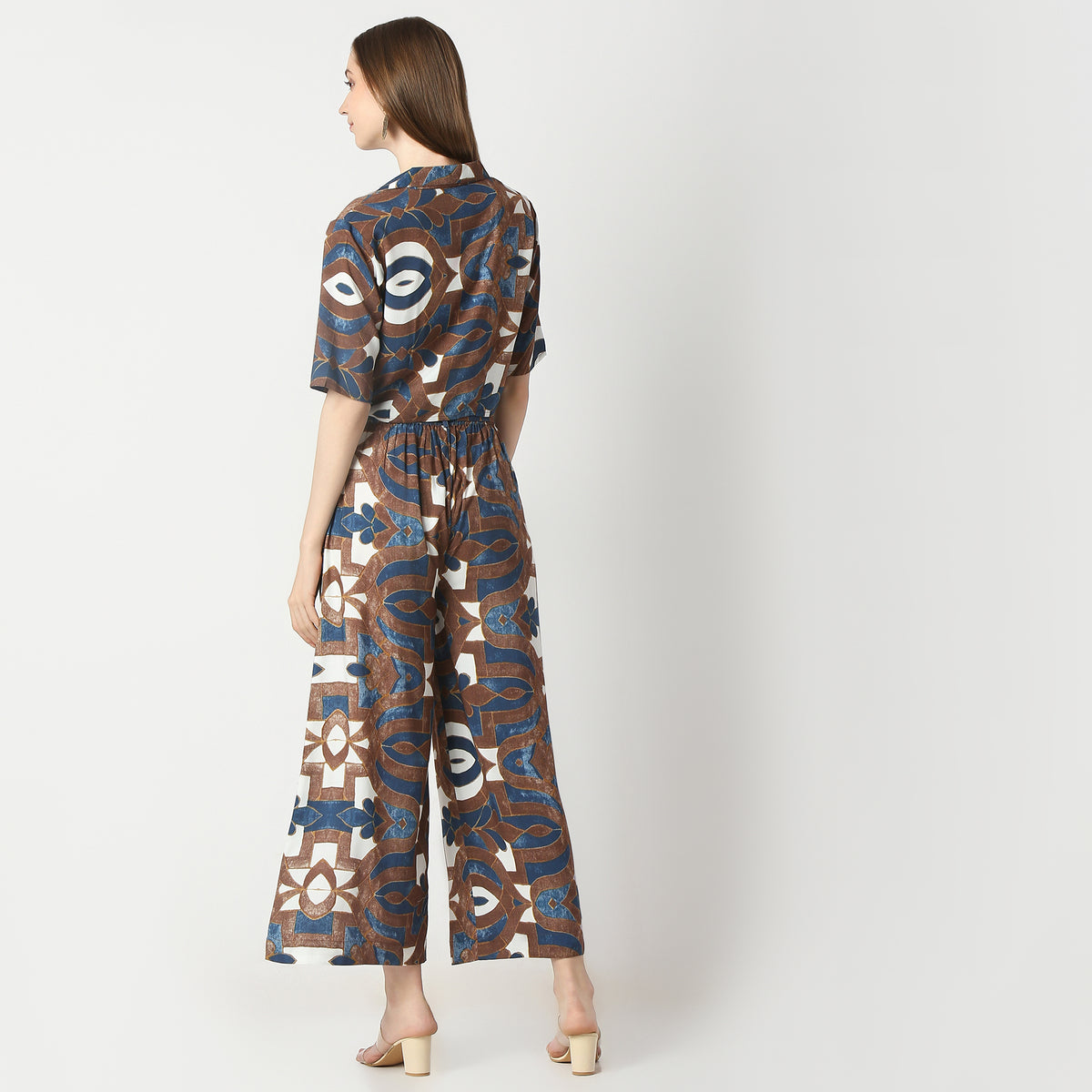 Regular Fit Printed Crop Length Top Top