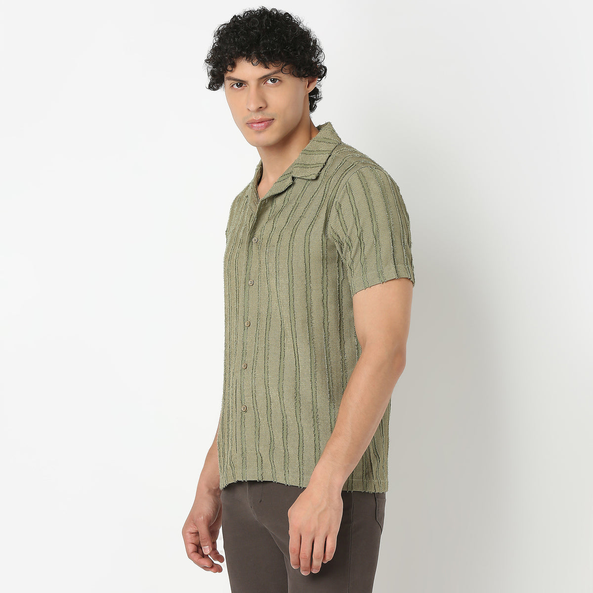 Camp Collar Structured Shirt