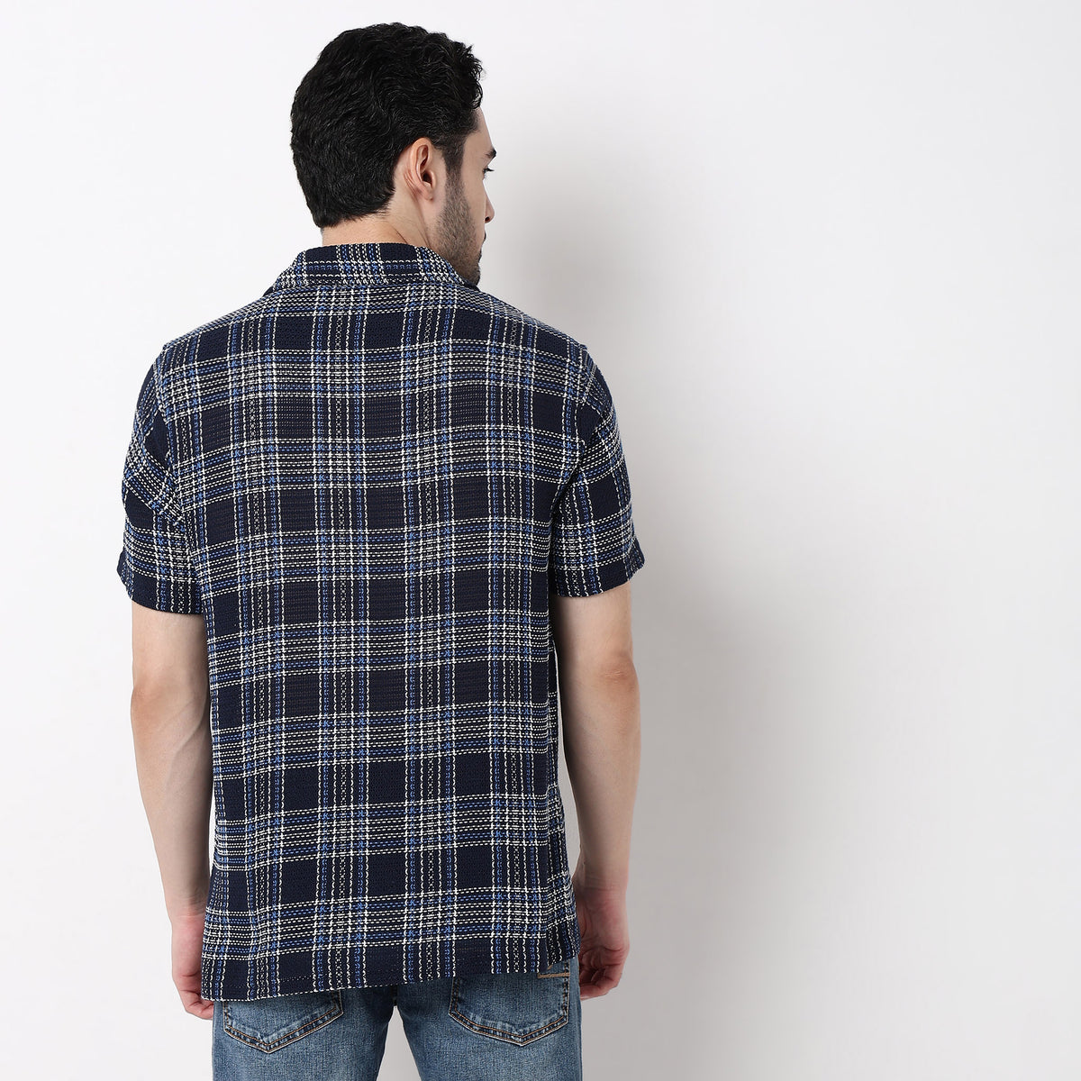 Mens Yarn Dyed Cuban Shirt