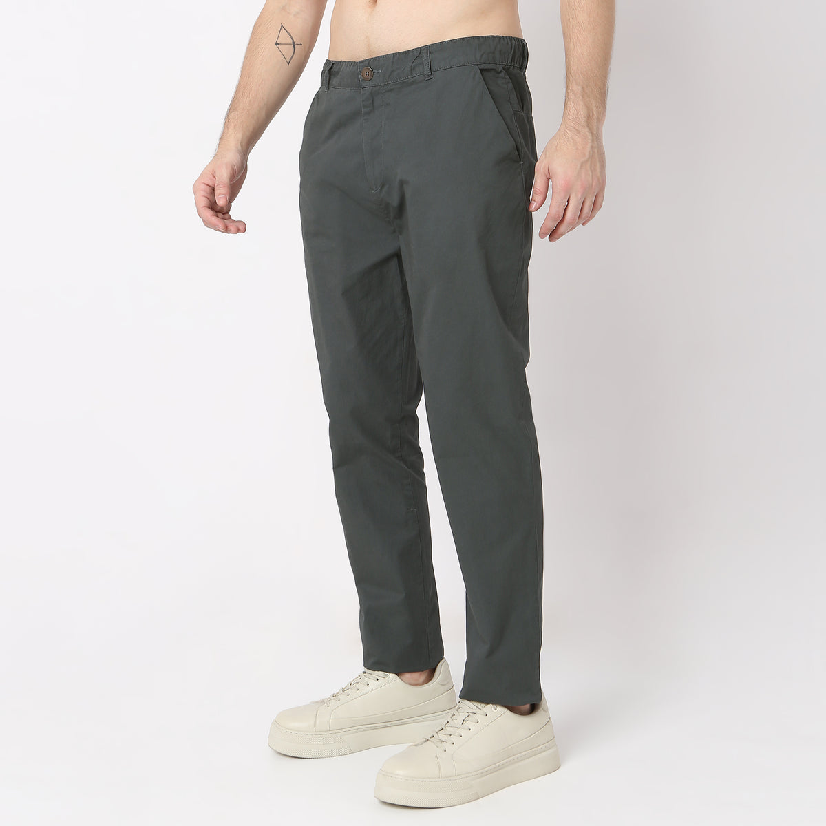 Brunch Pants - Smart Modern Elasticated Waistband Ankle Length Pure Cotton