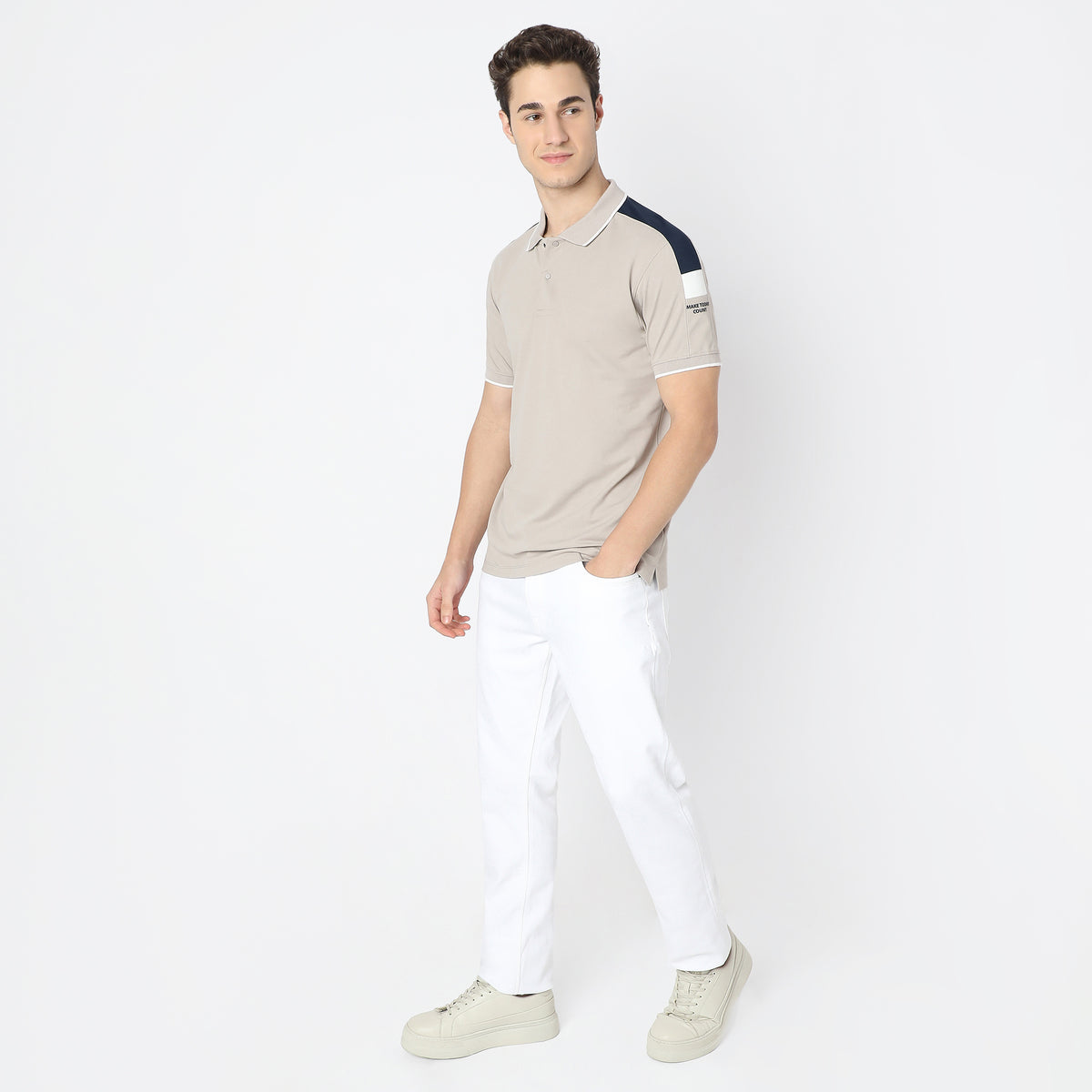Regular Fit Solid Polo T-Shirt