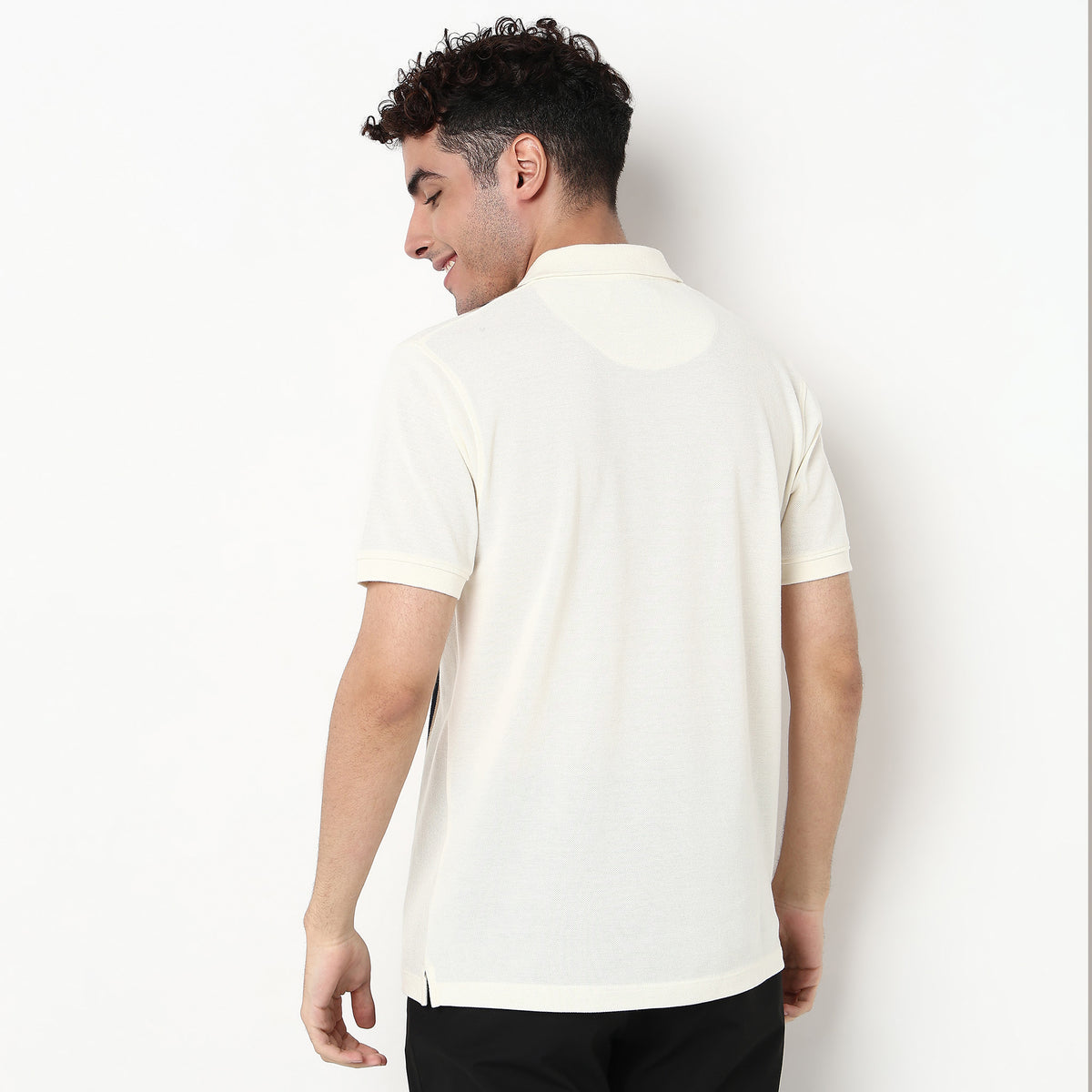 Striped Cotton Polyester Polo T-Shirt