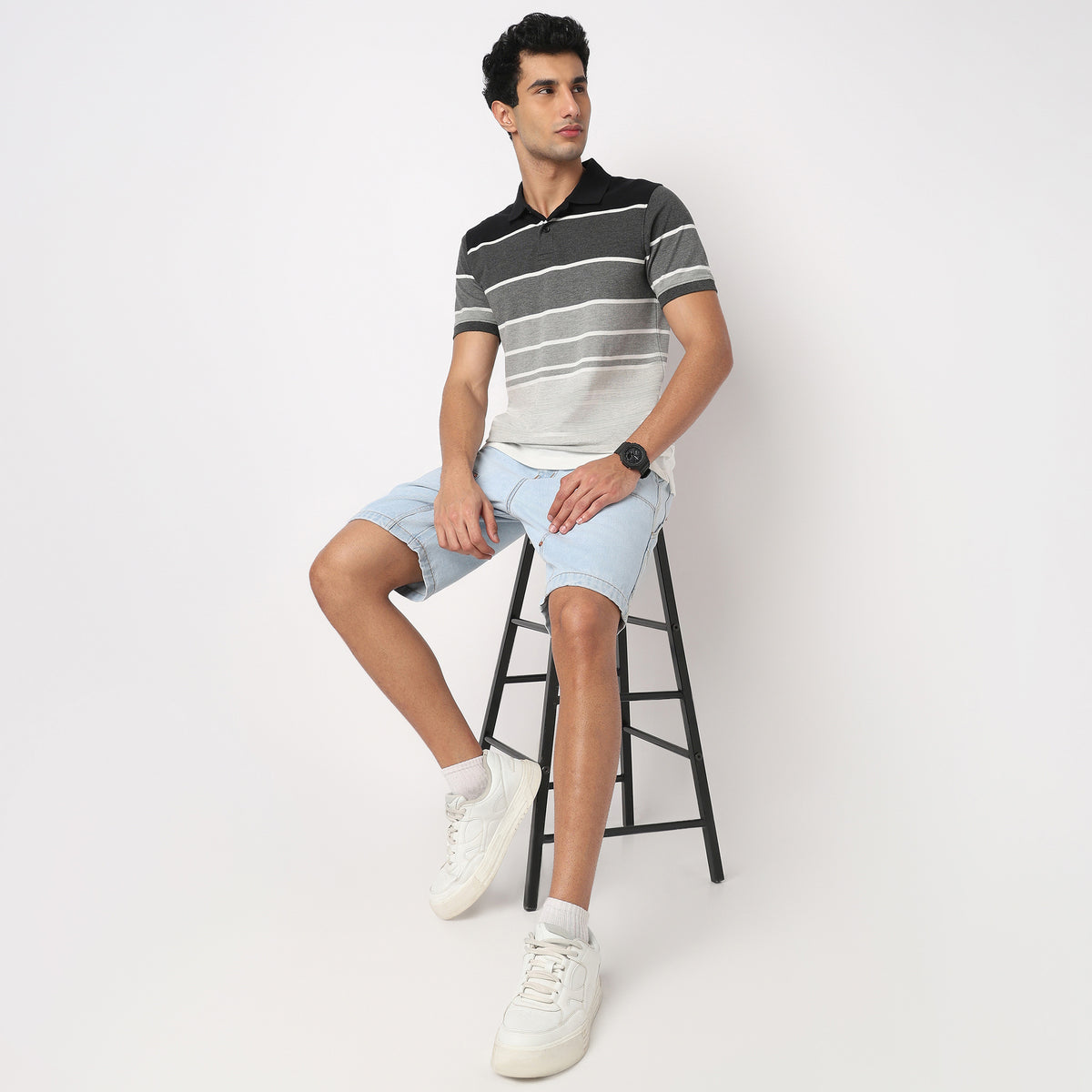 Striped Weekend Polo T-Shirt