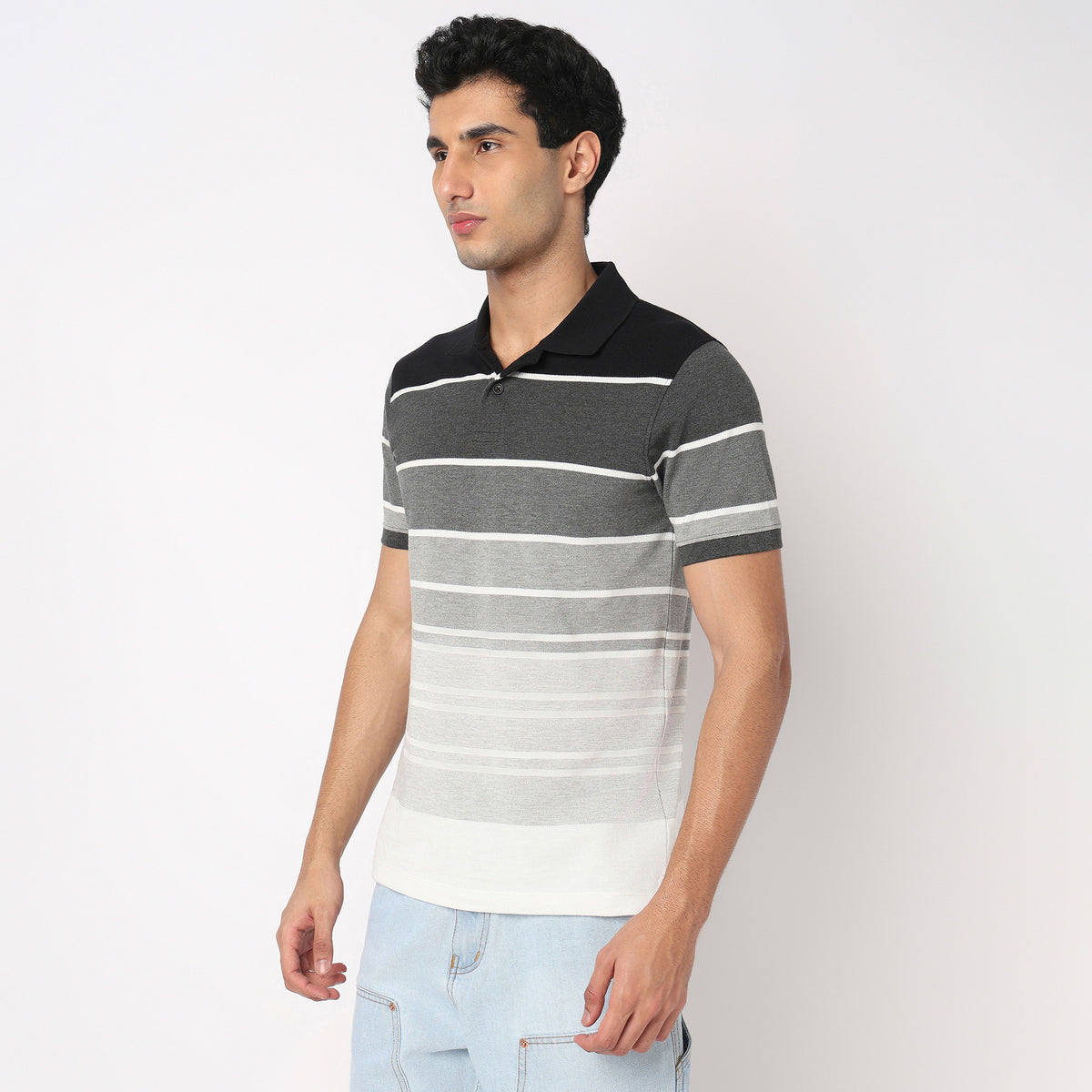 Striped Weekend Polo T-Shirt