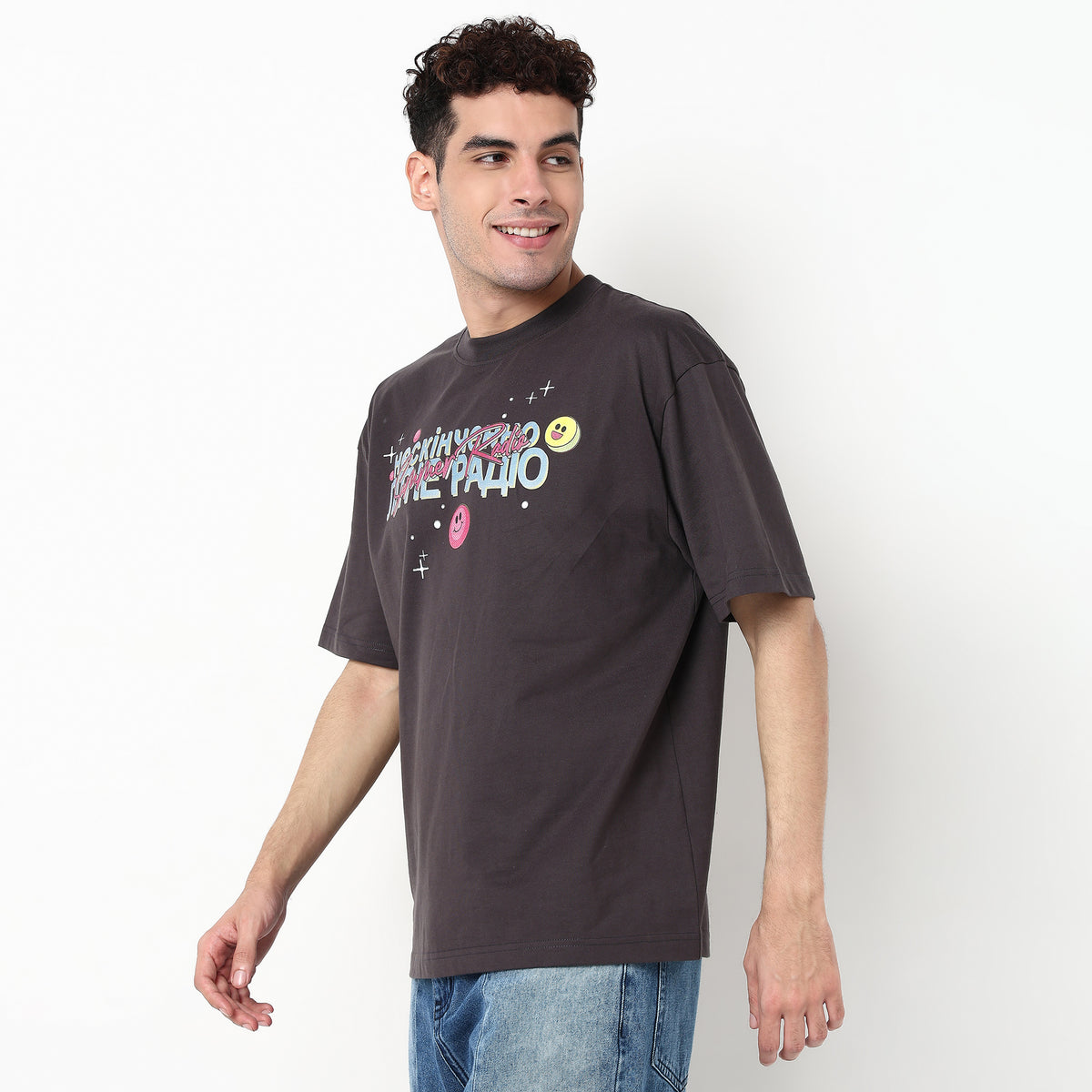 Graphic Cotton Fabric Oversize T-Shirt