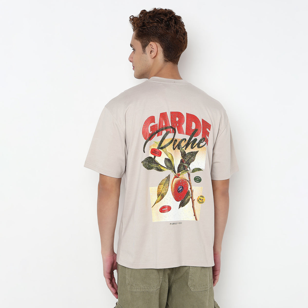 Knitted Graphic Crew Neck Oversize Karaoke T-Shirt