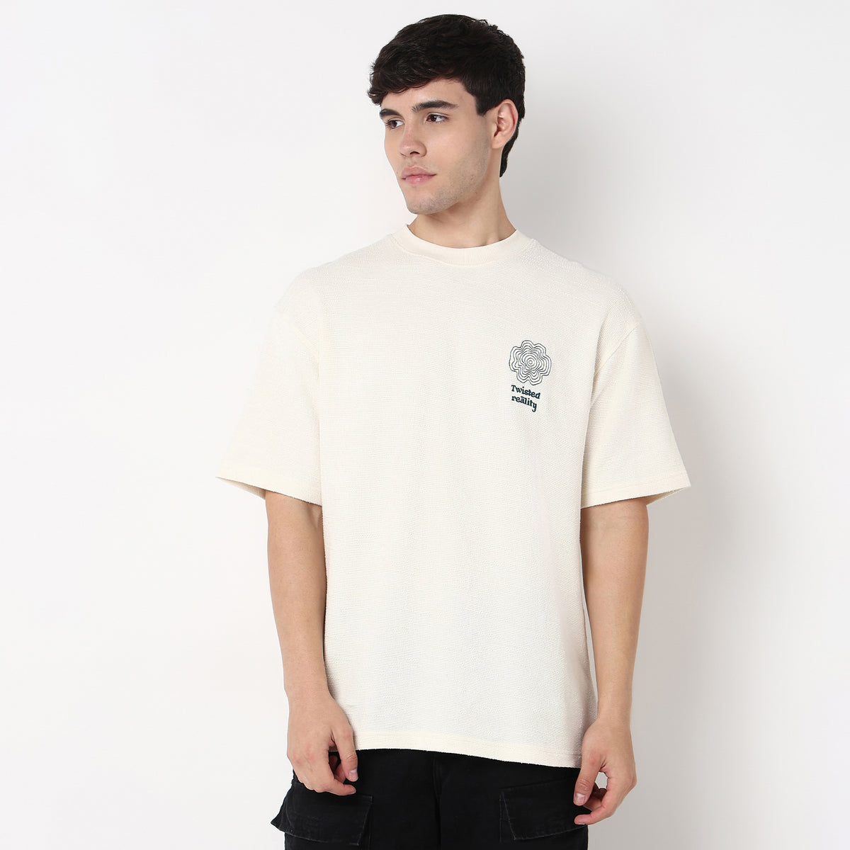 Cotton Structured Oversized T-Shirt