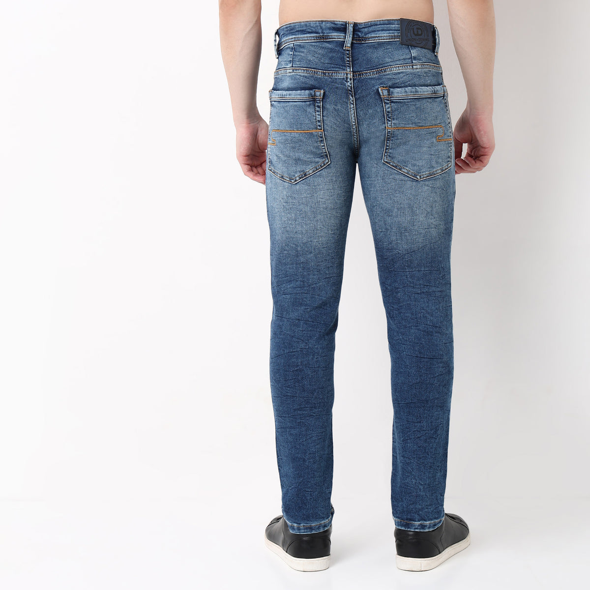 Slim Fit Vintage Wash Jeans