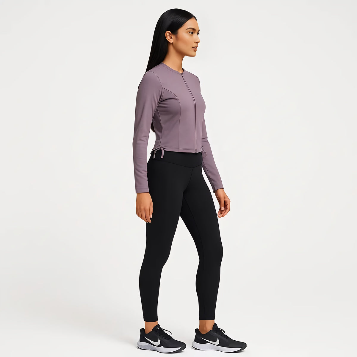 Buy Slim Fit Jacket With Corset Panels and Side Ruching - Style Union