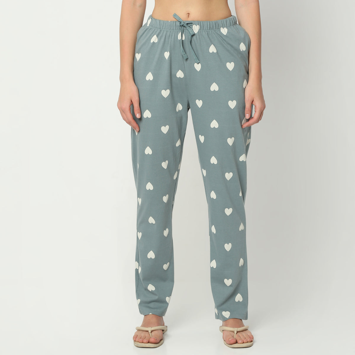 Regular Fit Printed Full Length Mid Rise Pyjamas
