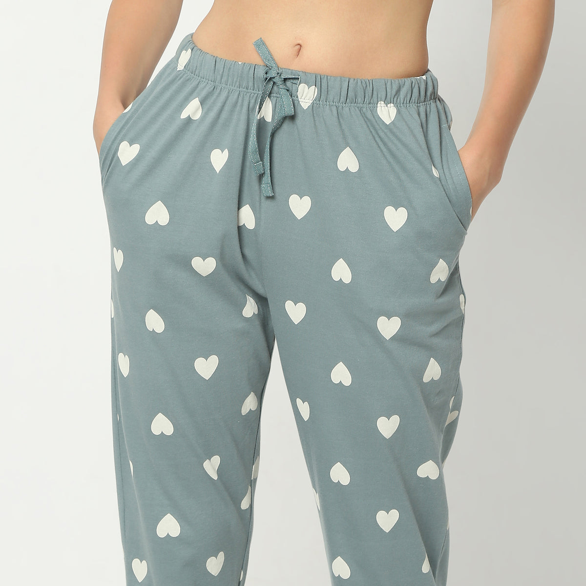 Regular Fit Printed Full Length Mid Rise Pyjamas