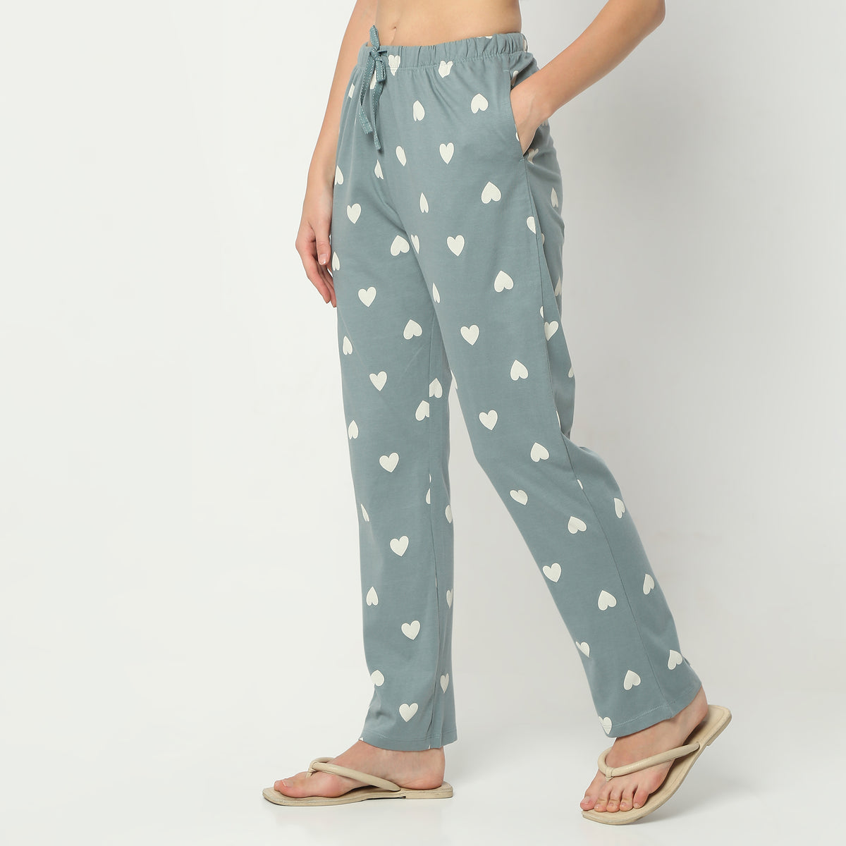 Regular Fit Printed Full Length Mid Rise Pyjamas