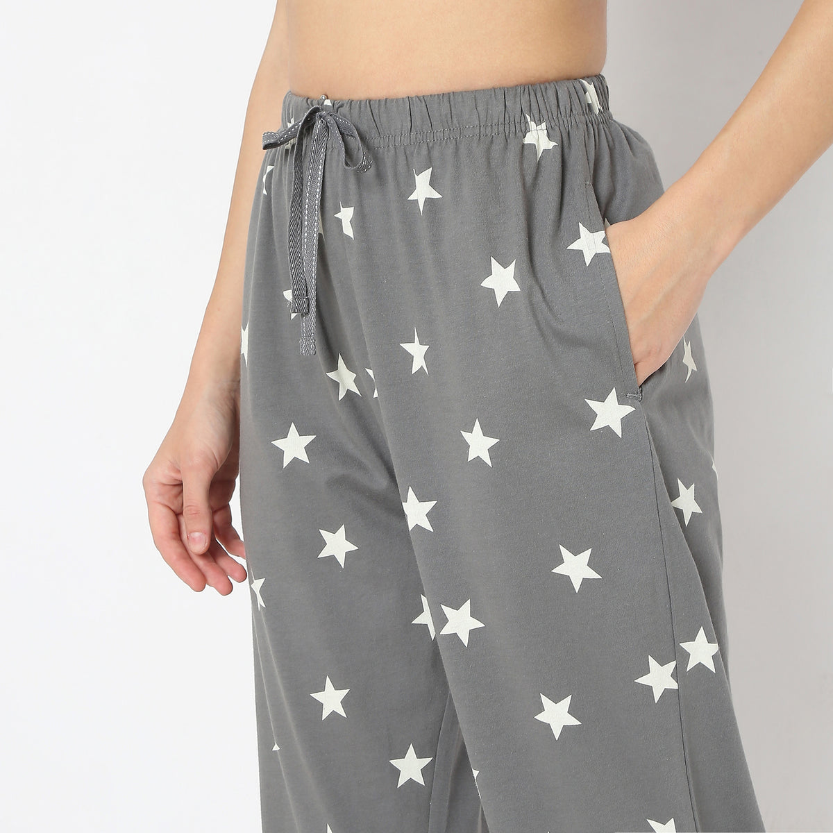 Stars & Moon Printed Mid Rise Core Pyjamas