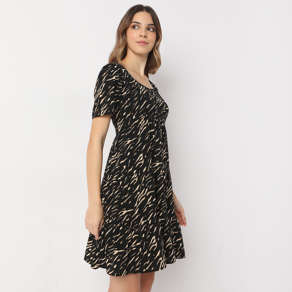 Regular Fit Printed Dress