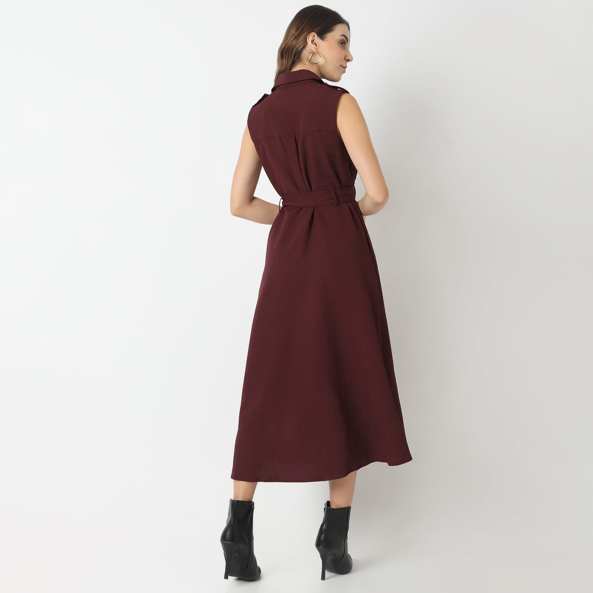 Regular Fit Solid Dress